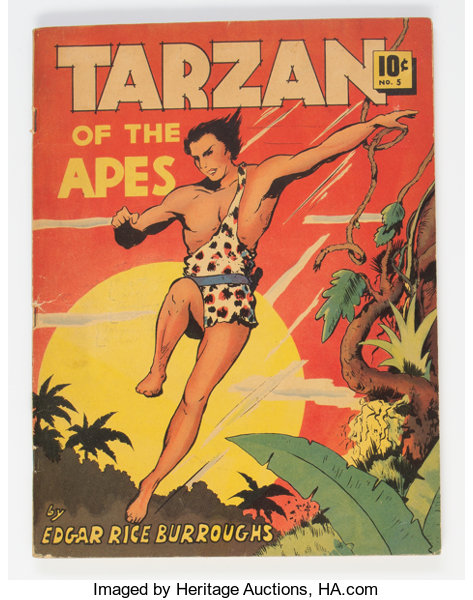 Golden Age (1938-1955):Adventure, Large Feature Comic (Series I) #5 Tarzan of the Apes - File Copy (Dell, 1939) Condition: VG/FN....