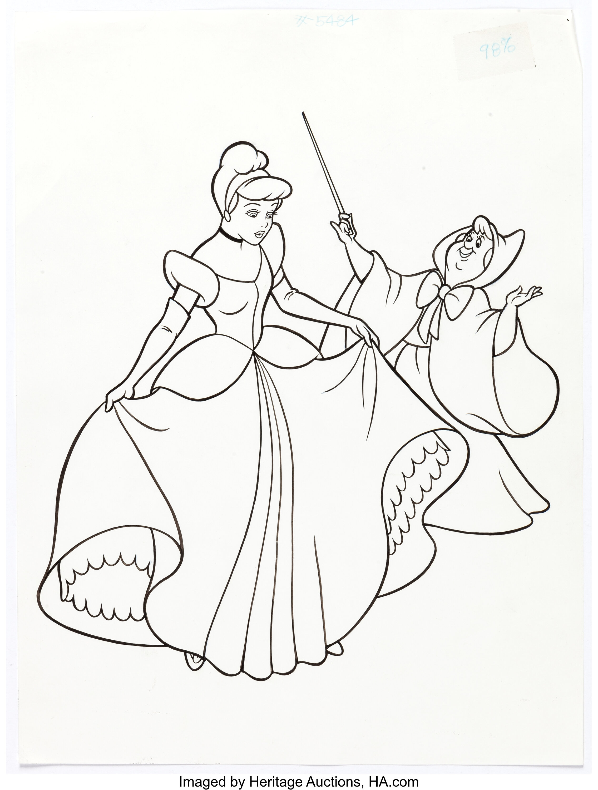 Cinderella Children's Book Art Group of 17 (Walt Disney, c. | Lot ...