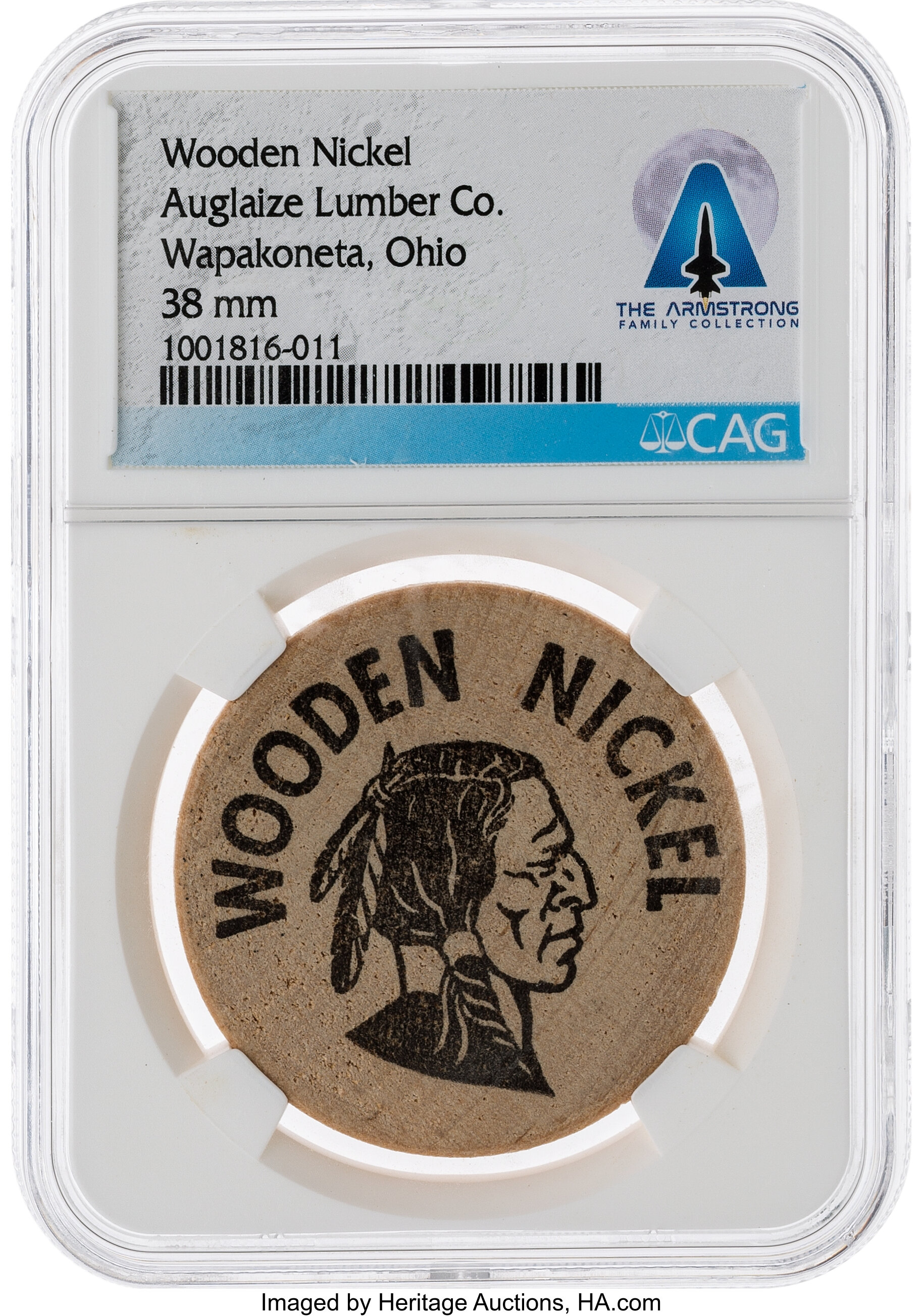 wapakoneta auglaize lumber co wooden nickel directly from the lot 50206 heritage auctions 2