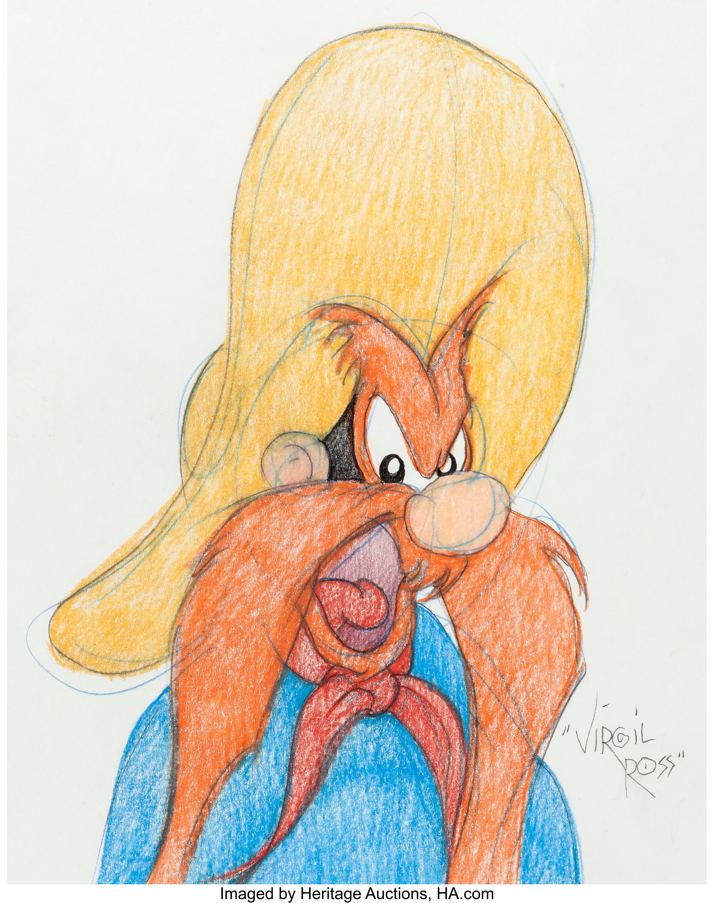 1990s Speedy Gonzales Drawing by Virgil Ross - ID