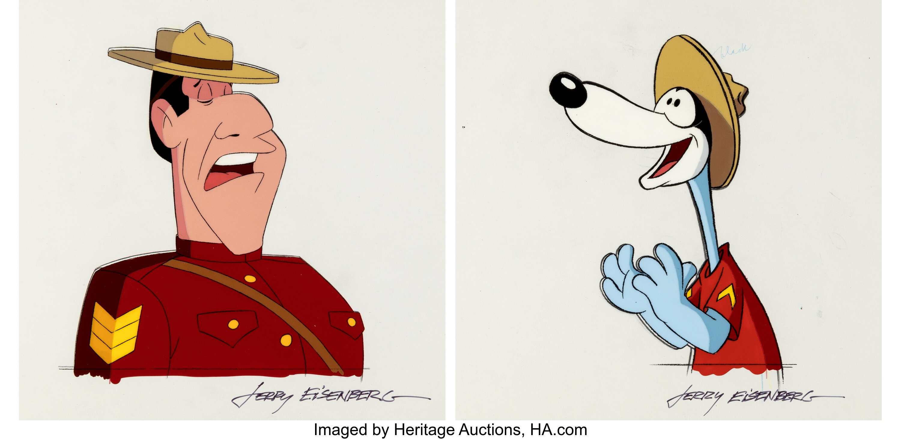 Yoink! of the Yukon Sergeant Farflung and Yoink Production Cels and