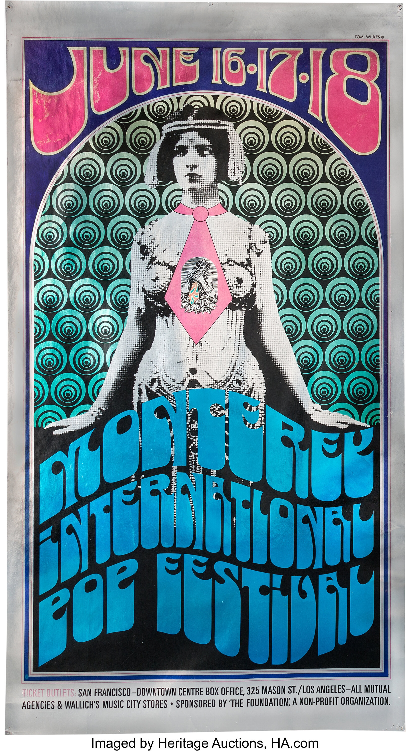 Jimi Hendrix/Janis Joplin/The Who - LARGE Monterey Pop Festival | Lot ...