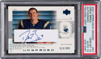 Drew Brees San Diego Chargers Autographed 2001 Leaf Rookies & Stars Rookie  Autographs #202 Card (BGS 9.5)