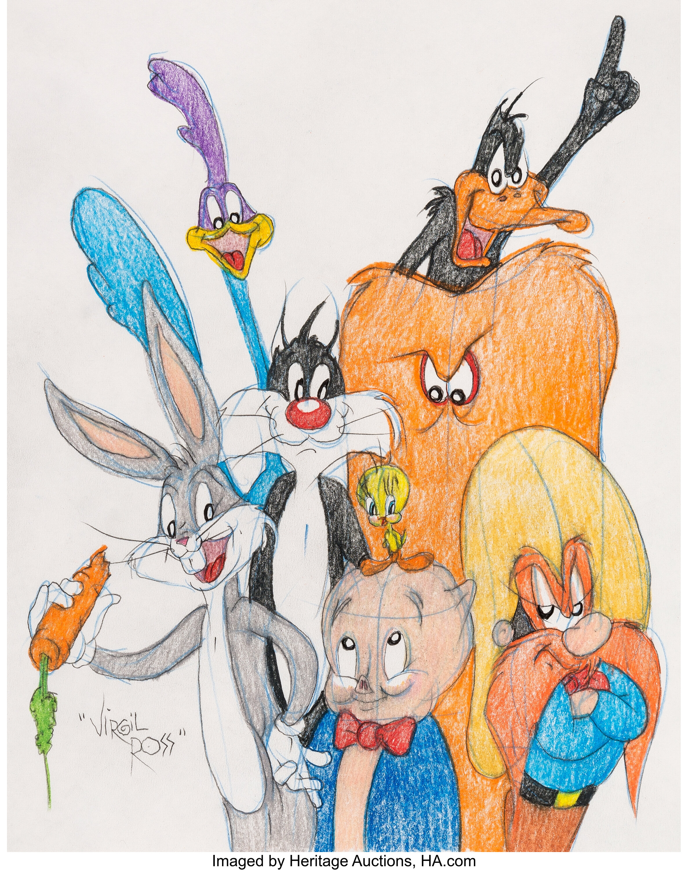 how to draw a bugs bunny