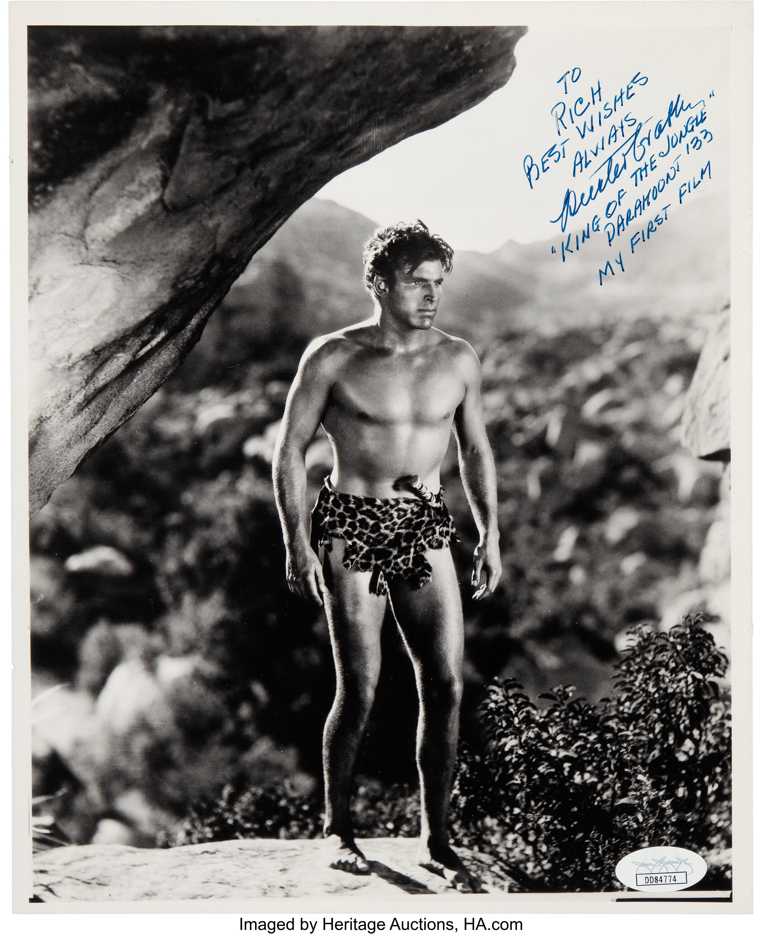 Buster Crabbe Signed And Inscribed King Of The Jungle Black And Lot 804 Heritage Auctions