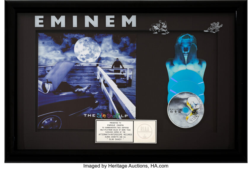 Eminem The Slim Shady Lp Riaa Hologram Multi Platinum Sales Award Lot 2 Heritage Auctions