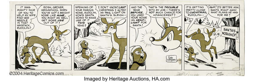 Rube Grossman Rudolph The Red Nosed Reindeer Daily Comic