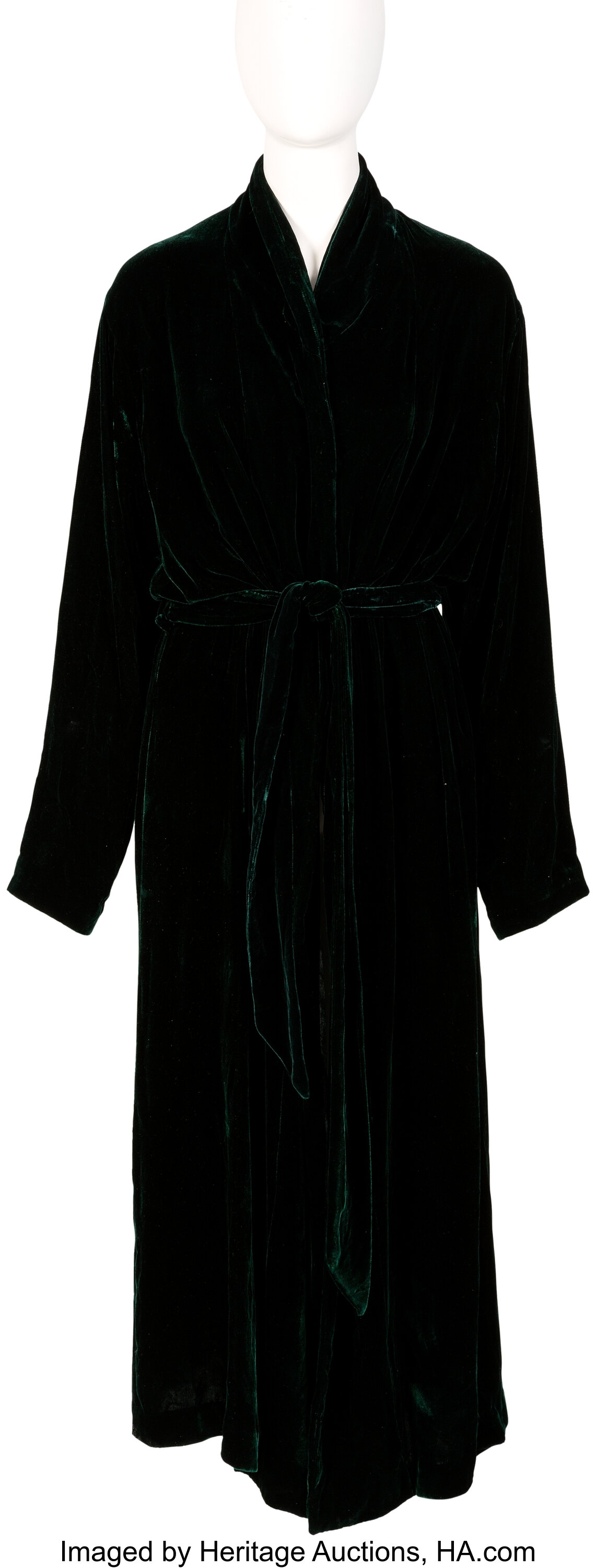 Farrah Fawcett Owned Dark Green Pamela Barish Robe. . ... Movie/TV ...