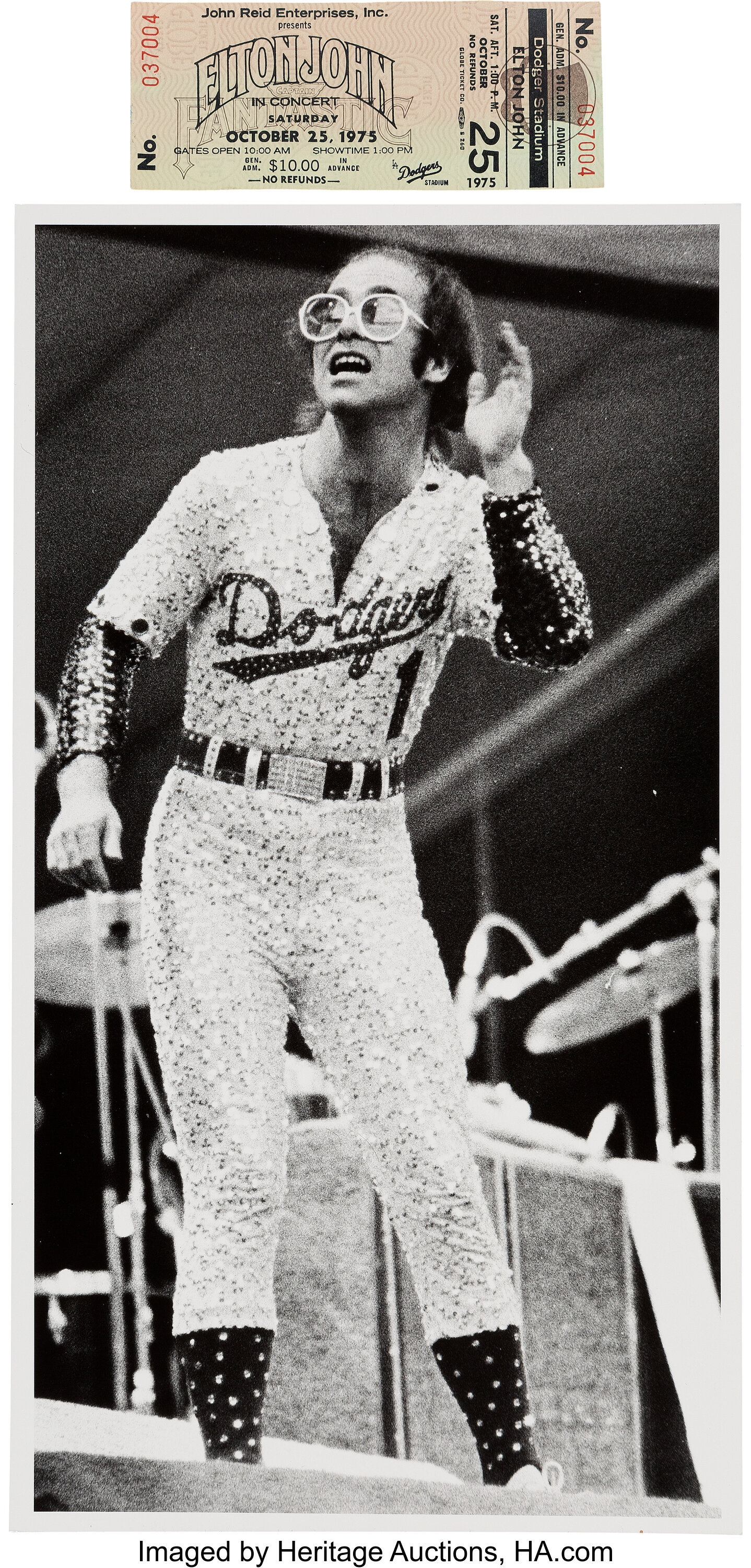 Elton John - A historic moment captured in diamond dust and signed prints.  The 'Elton John : Home Run' - Dodger Stadium 1975 art print can be ordered  now! ⭐✨ smarturl.it/EltonArt