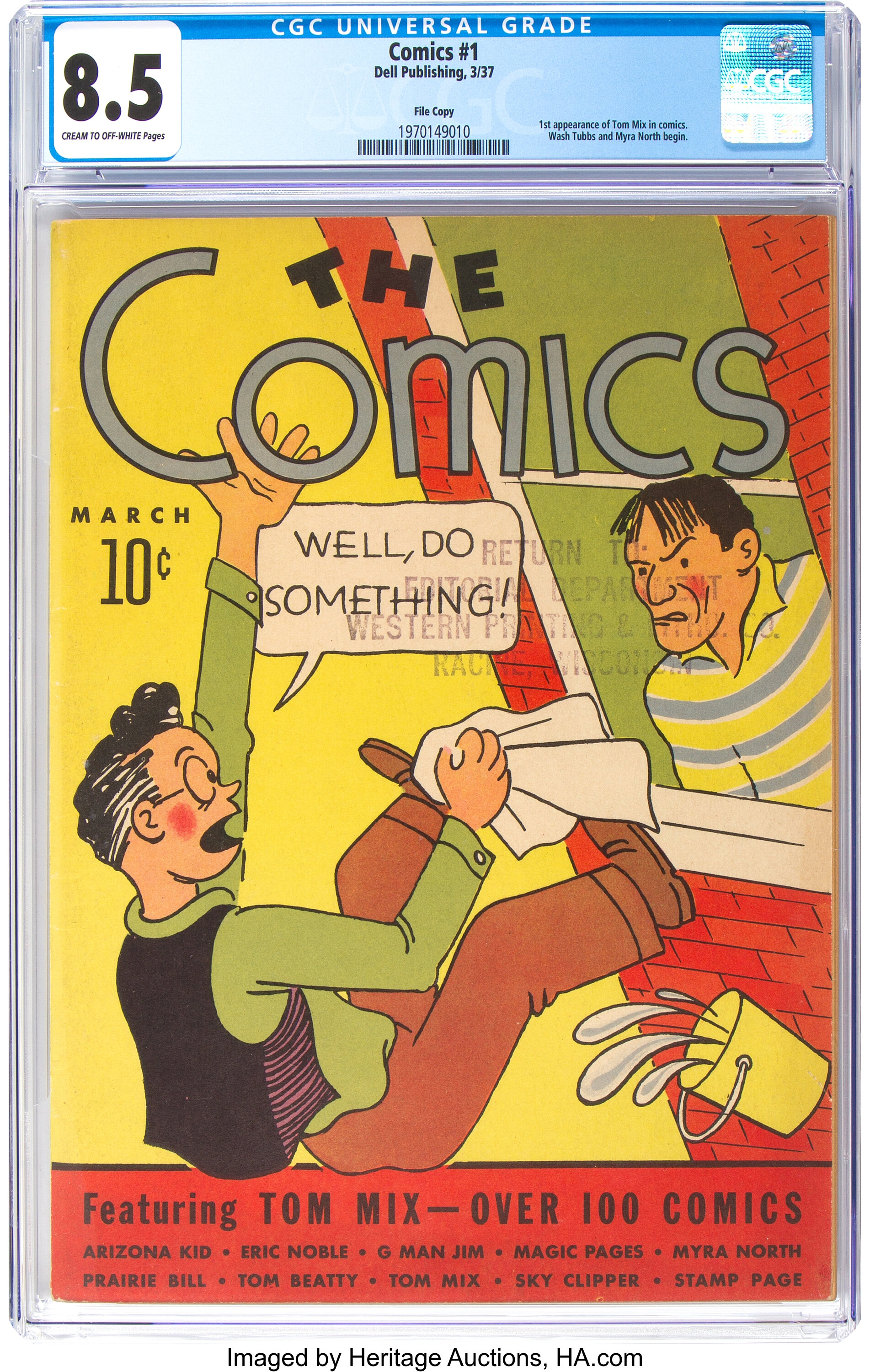 The Comics #1 File Copy (Dell, 1937) CGC VF+ 8.5 Cream to off-white ...