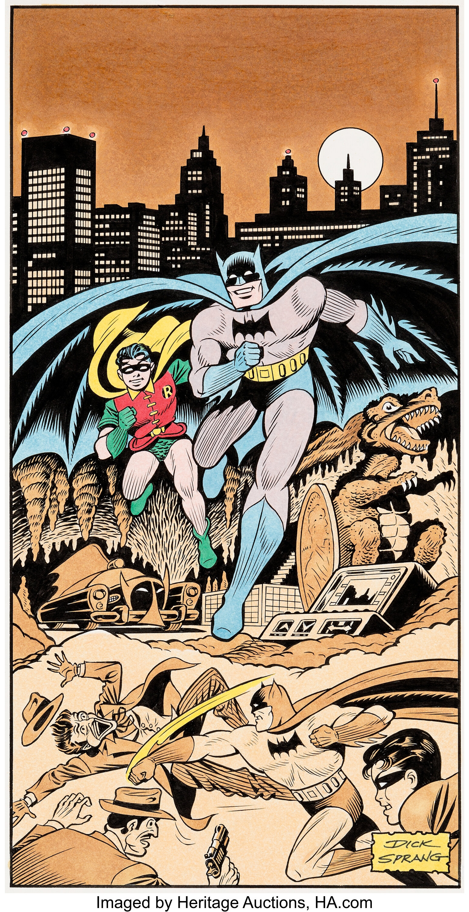 Dick Sprang Batman Annual 13 Page 49 Illustration Original Art
