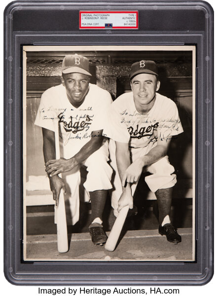 Circa 1955 Jackie Robinson & Pee Wee Reese Signed Photograph to, Lot  #56445