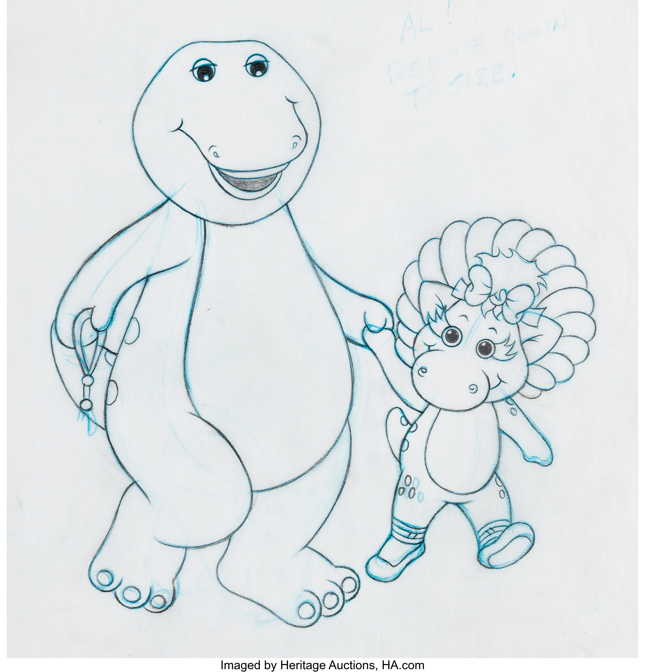 baby bop coloring pages