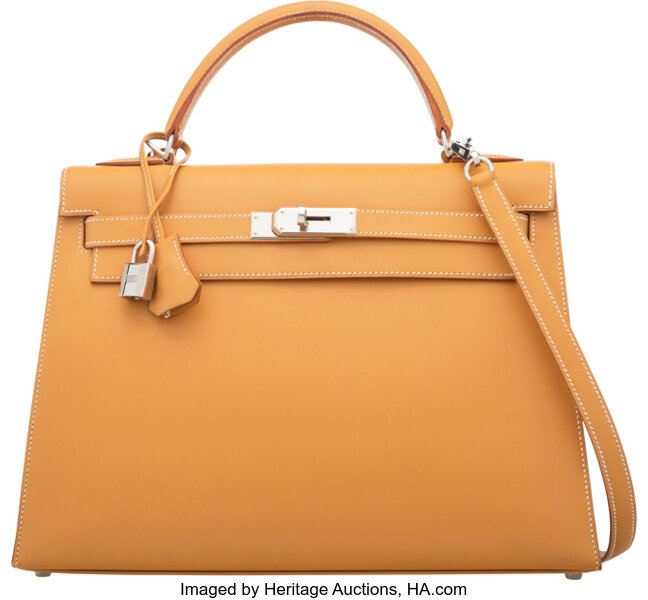 Hermes Natural Chamonix Leather Kelly Sellier 32 Bag