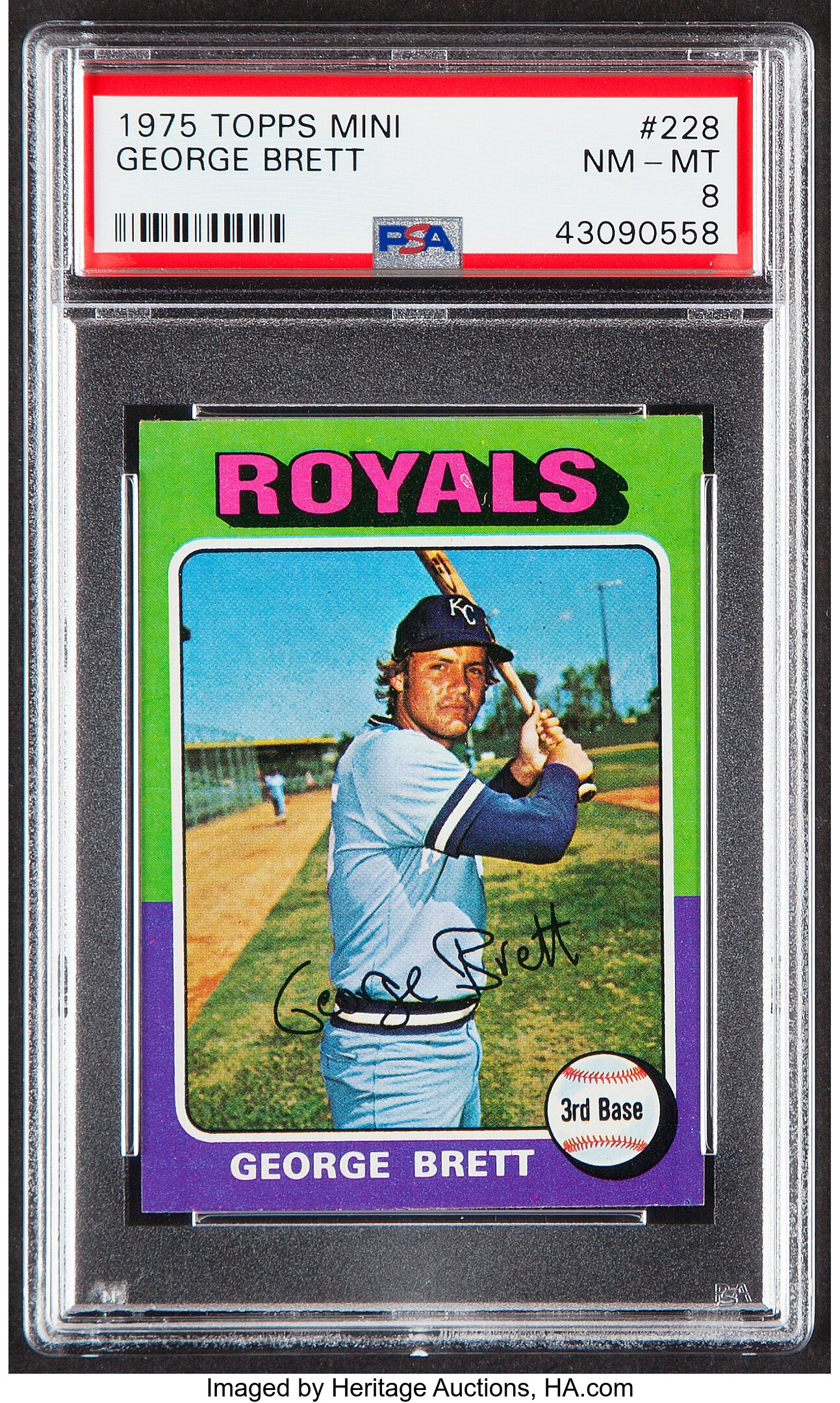 GEORGE BRETT - ROOKIE CARD - 1975 TOPPS 228