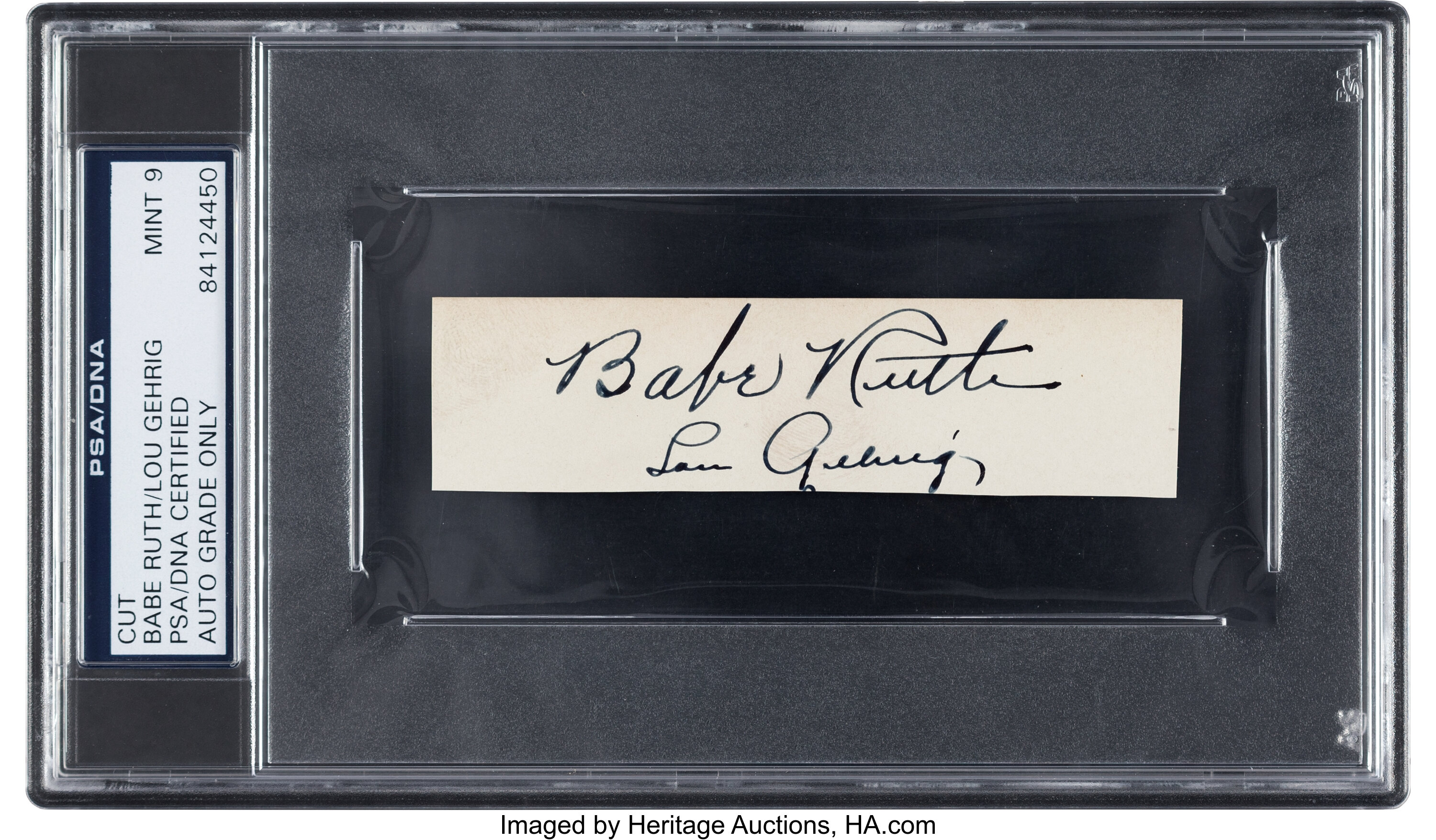 Babe Ruth PSA/DNA Signed Cut Auto Autograph!