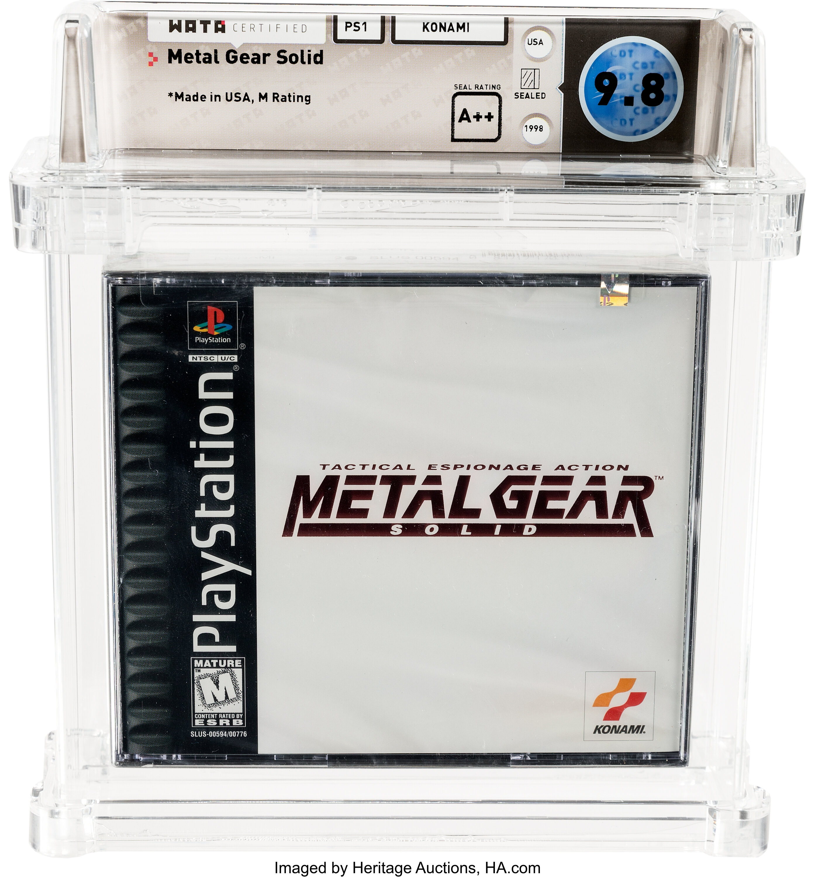 Metal Gear Solid (PS1, Konami, 1998) Wata 9.8 A++ (Seal Rating) | Lot  #92229 | Heritage Auctions
