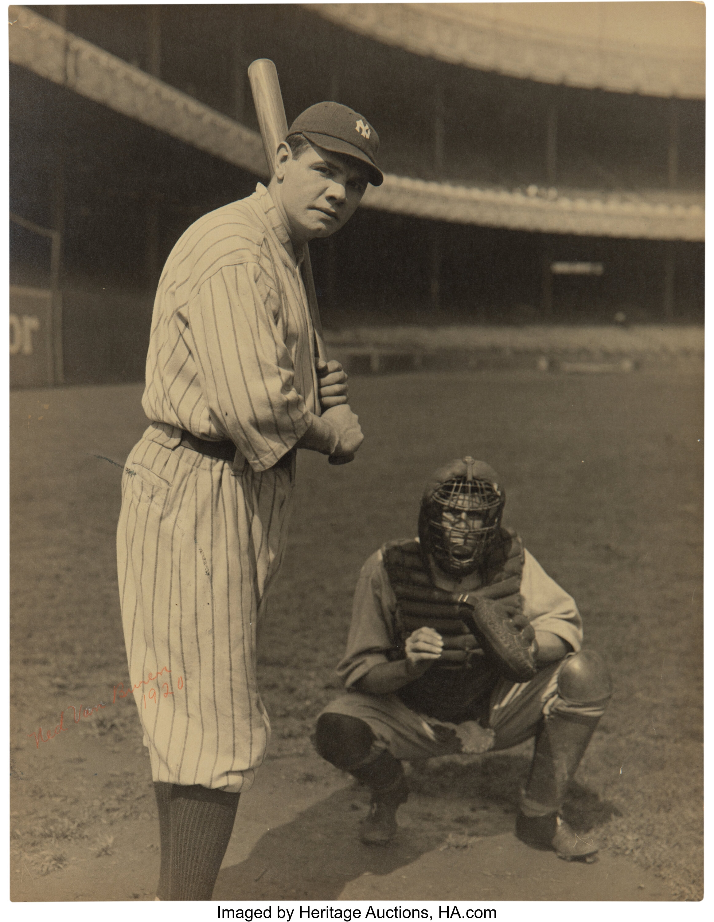 1920 Babe Ruth Original Large Photograph, PSA/DNA Type 1.... | Lot ...