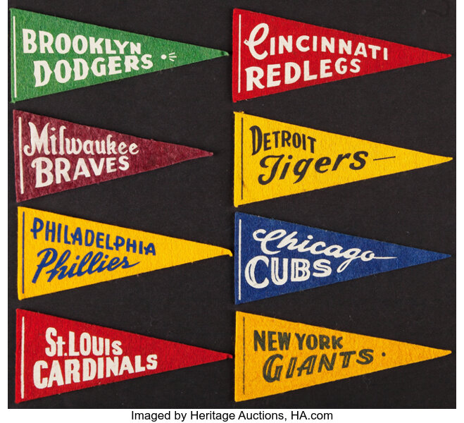 Vintage MLB Team Mini Pennants/mid Century Baseball Team -  Finland