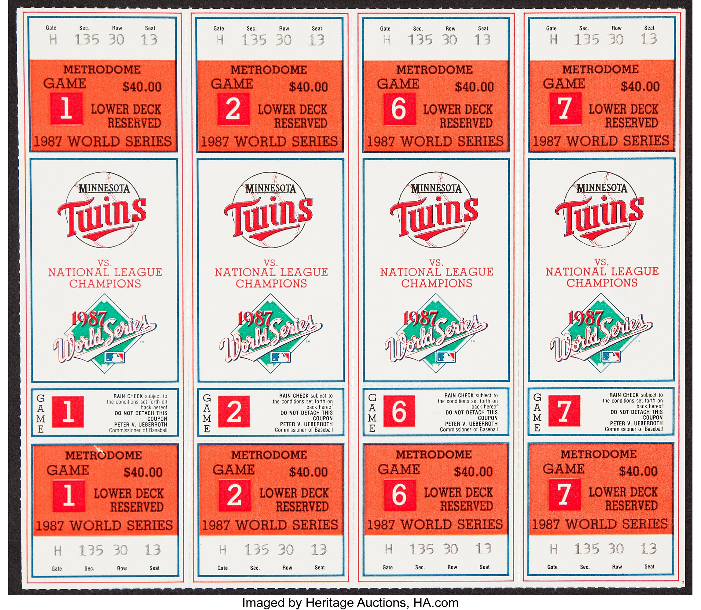 1987 World Series Game 7 Cardinals at Twins 