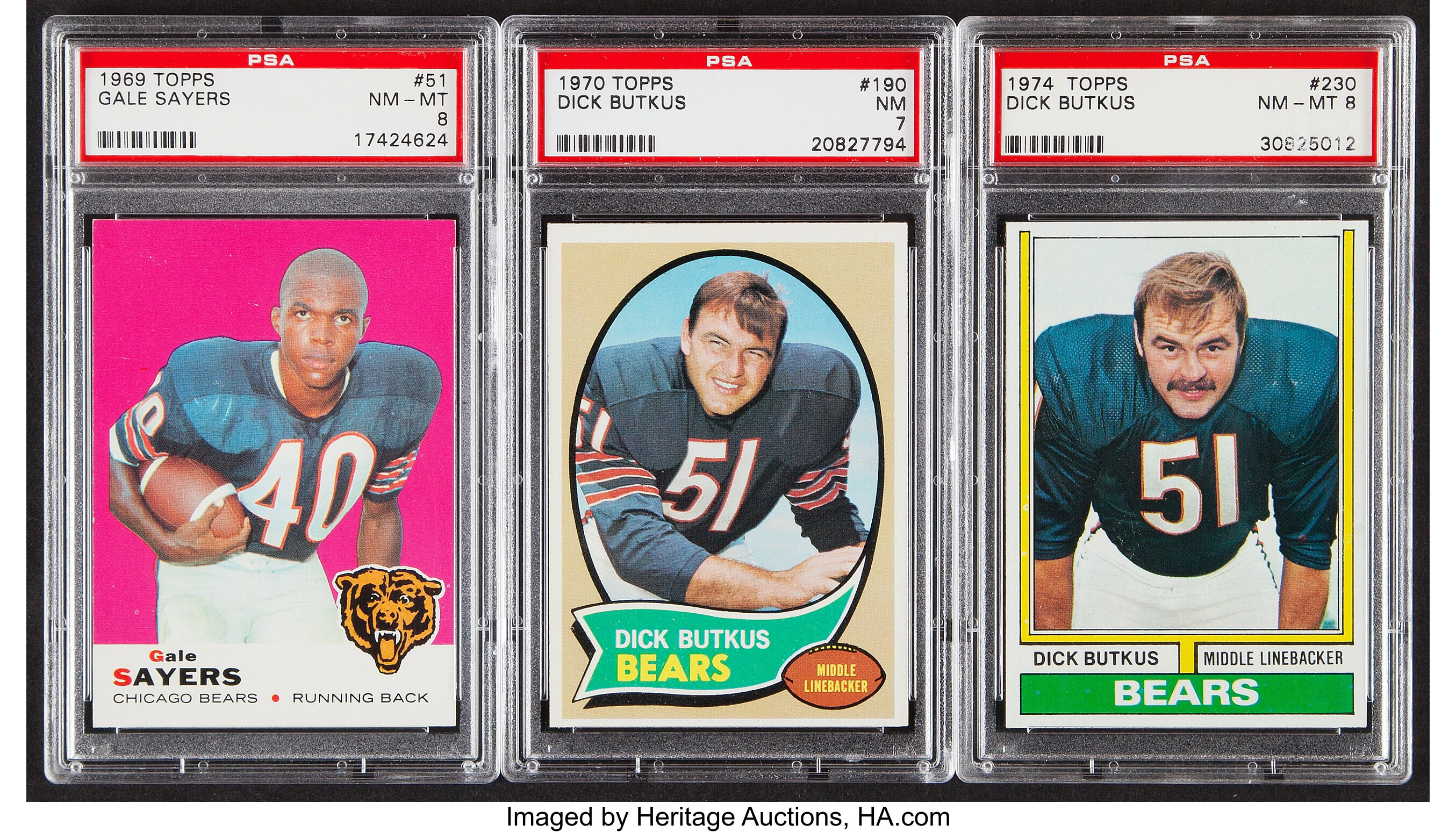 1969 Topps Football #51 Gale Sayers PSA 3 Chicago Bears