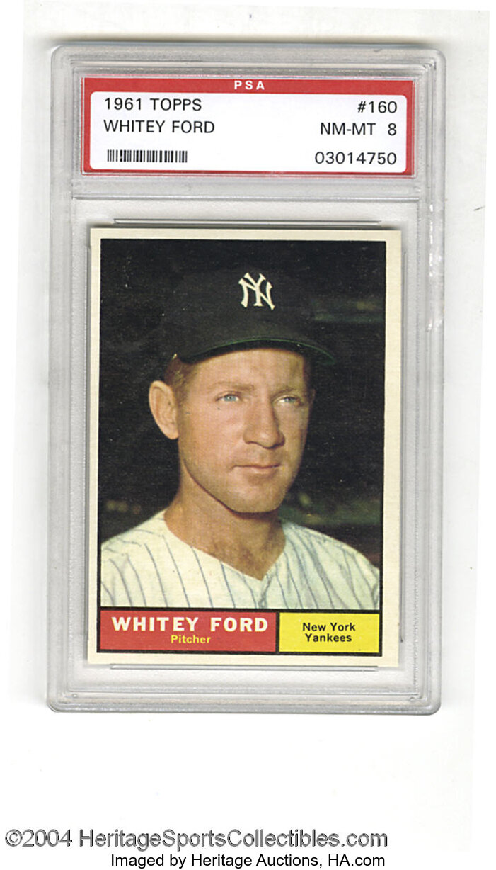 1961 Topps Whitey Ford #160 PSA NM-MT 8.... Baseball Cards Singles ...