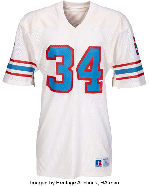 Circa 1983 Earl Campbell Game Worn & Signed Houston Oilers Jersey