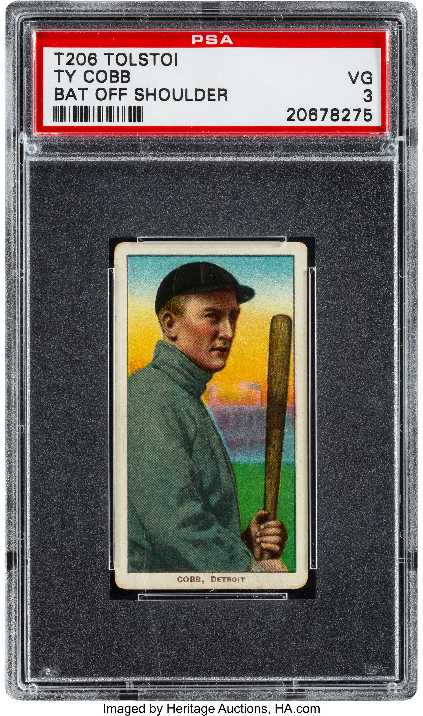 1909-11 T206 Tolstoi Ty Cobb (Bat Off Shoulder) PSA VG 3.... | Lot ...