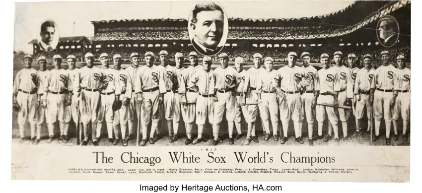  1917 White Sox Collector Plaque w/8x10 Colorized