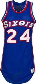 BOBBY JONES PHILADELPHIA SIXERS RETRO SIGNED AUTHENTIC JERSEY