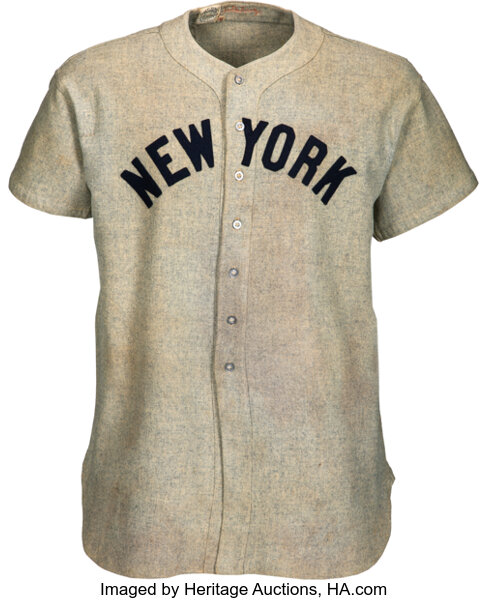 1937 Lou Gehrig Game Worn New York Yankees Jersey -- Photo