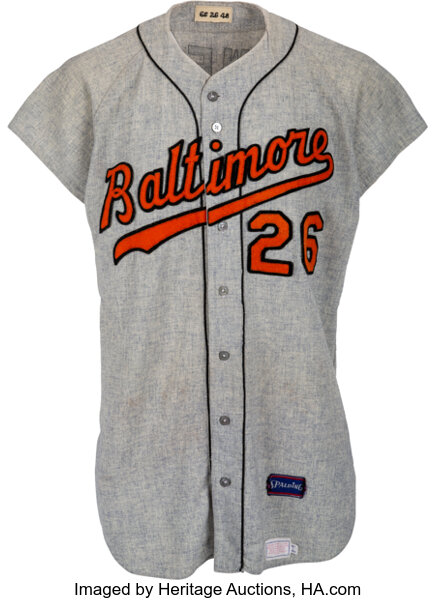 1966 Frank Robinson Game Worn Baltimore Orioles Jersey. Baseball, Lot  #80007