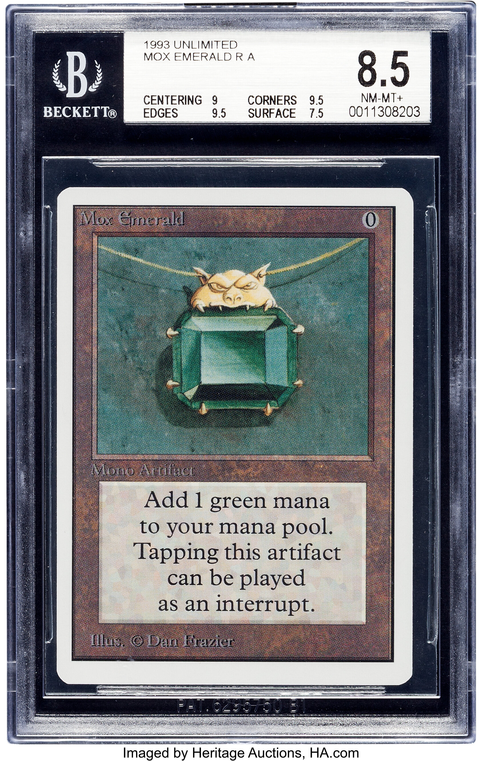 Magic: The Gathering Unlimited Edition Mox Emerald BGS 8.5 
