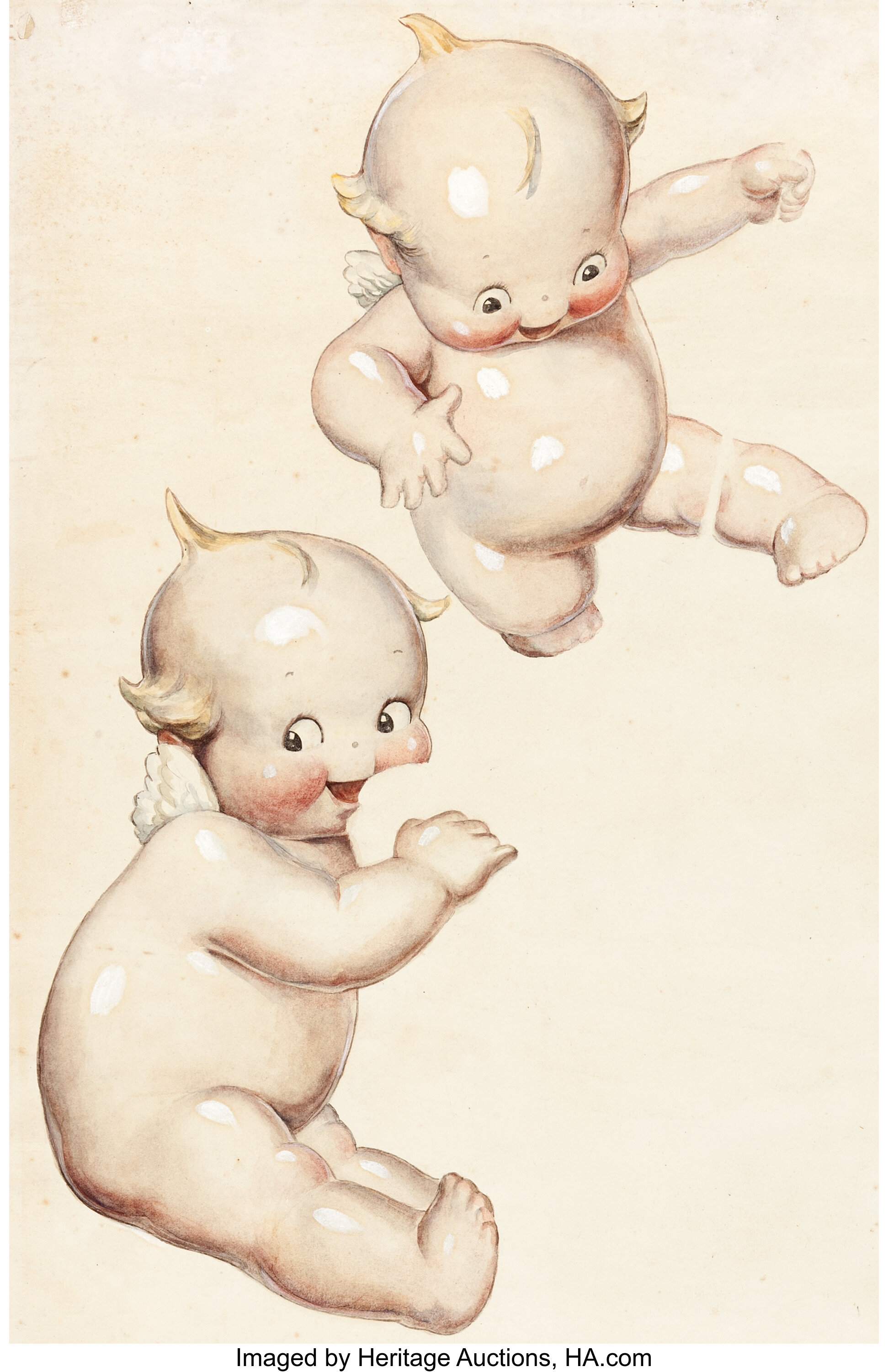 Rose O'Neill Kewpie Doll Cherubs Illustration Original Art (c. Lot