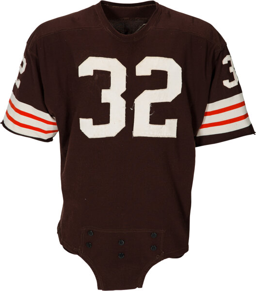 Lot Detail - Jim Brown Signed Cleveland Browns White Jersey