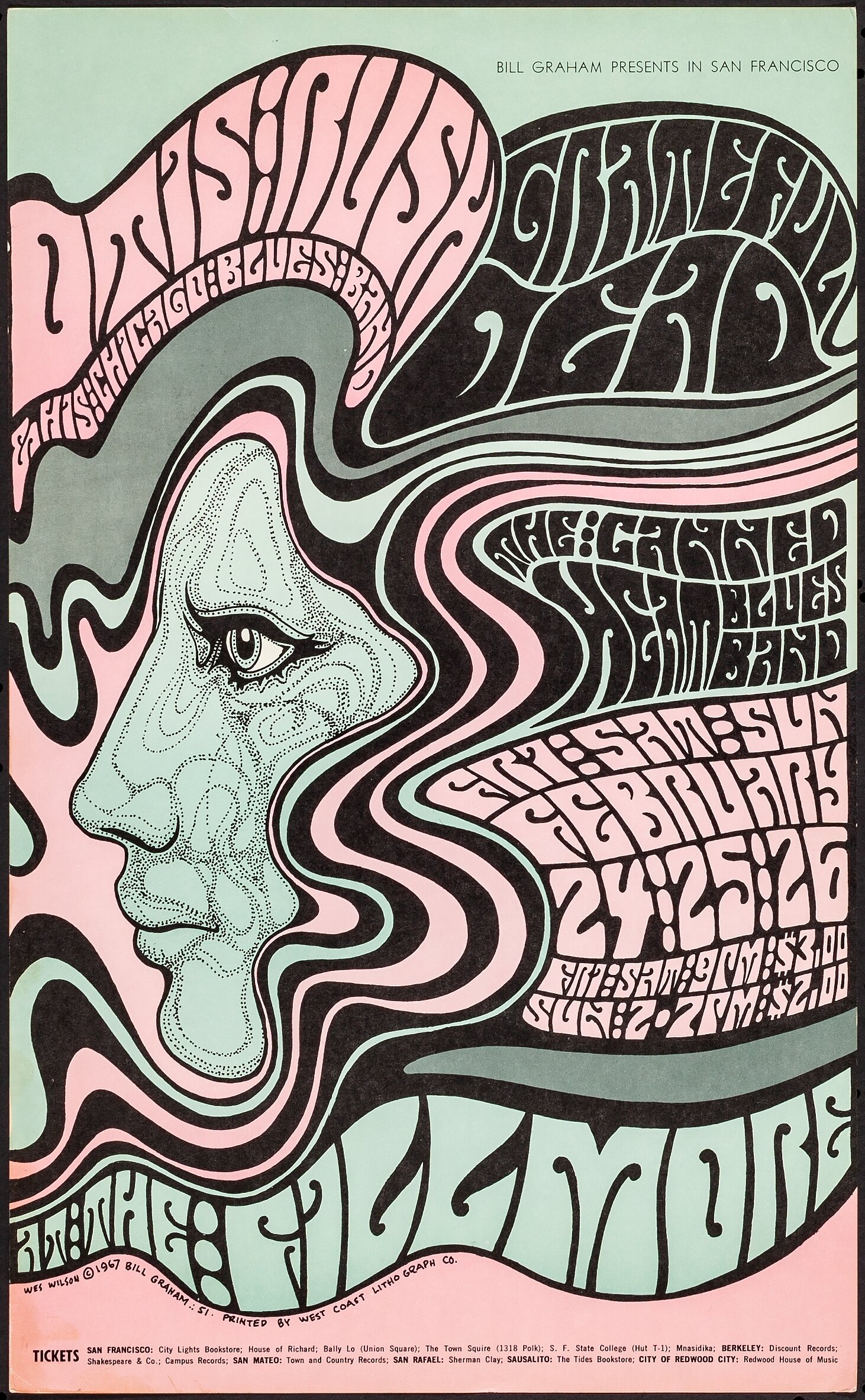 Grateful Dead at the Fillmore (Bill Graham Presents, 1967). | Lot 