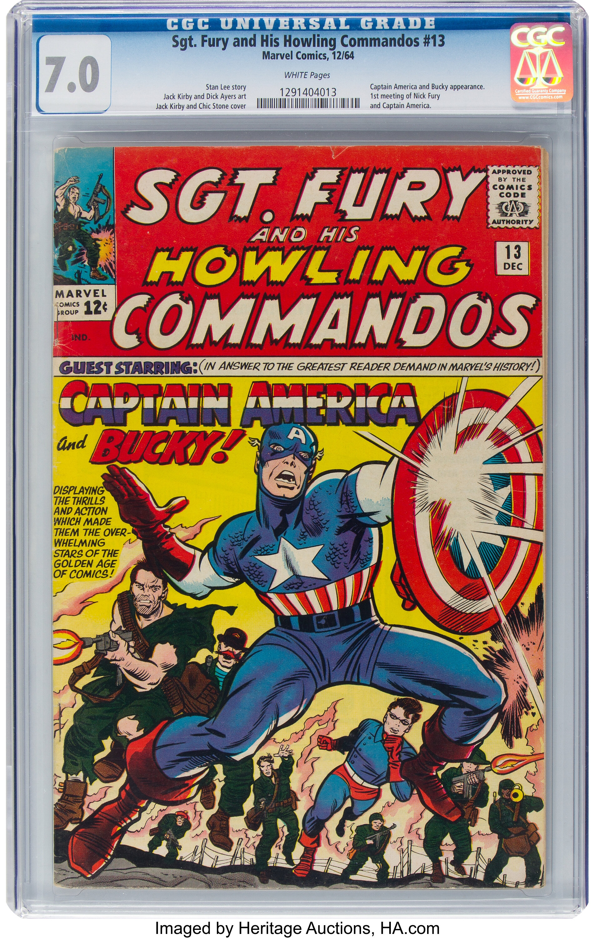 Sgt Fury And His Howling Commandos 13 Marvel 1964 Cgc Fn Vf Lot 13627 Heritage Auctions