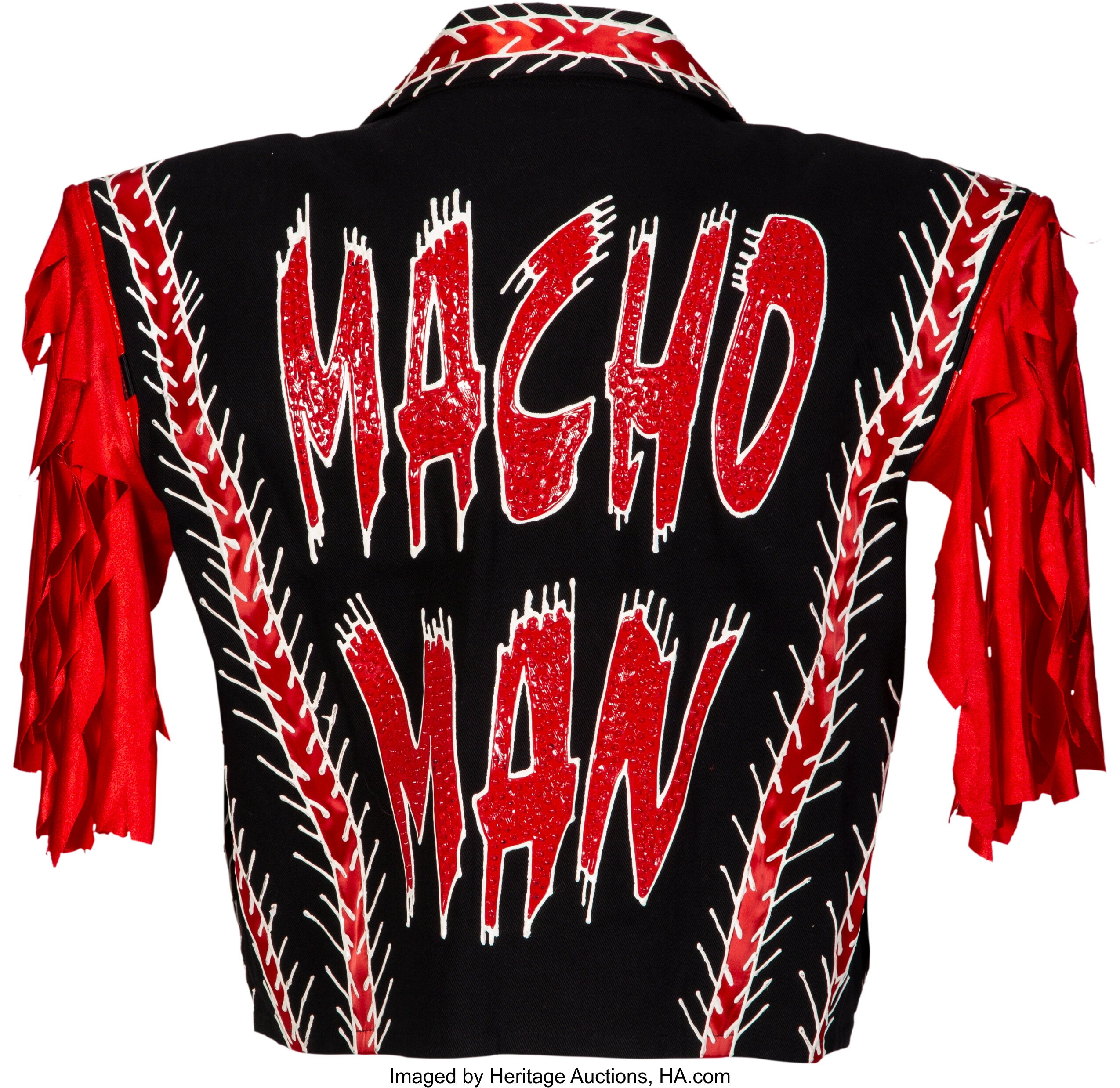 Late 1990's Macho Man Randy Savage Ring Worn & Signed Jacket,, Lot  #56638