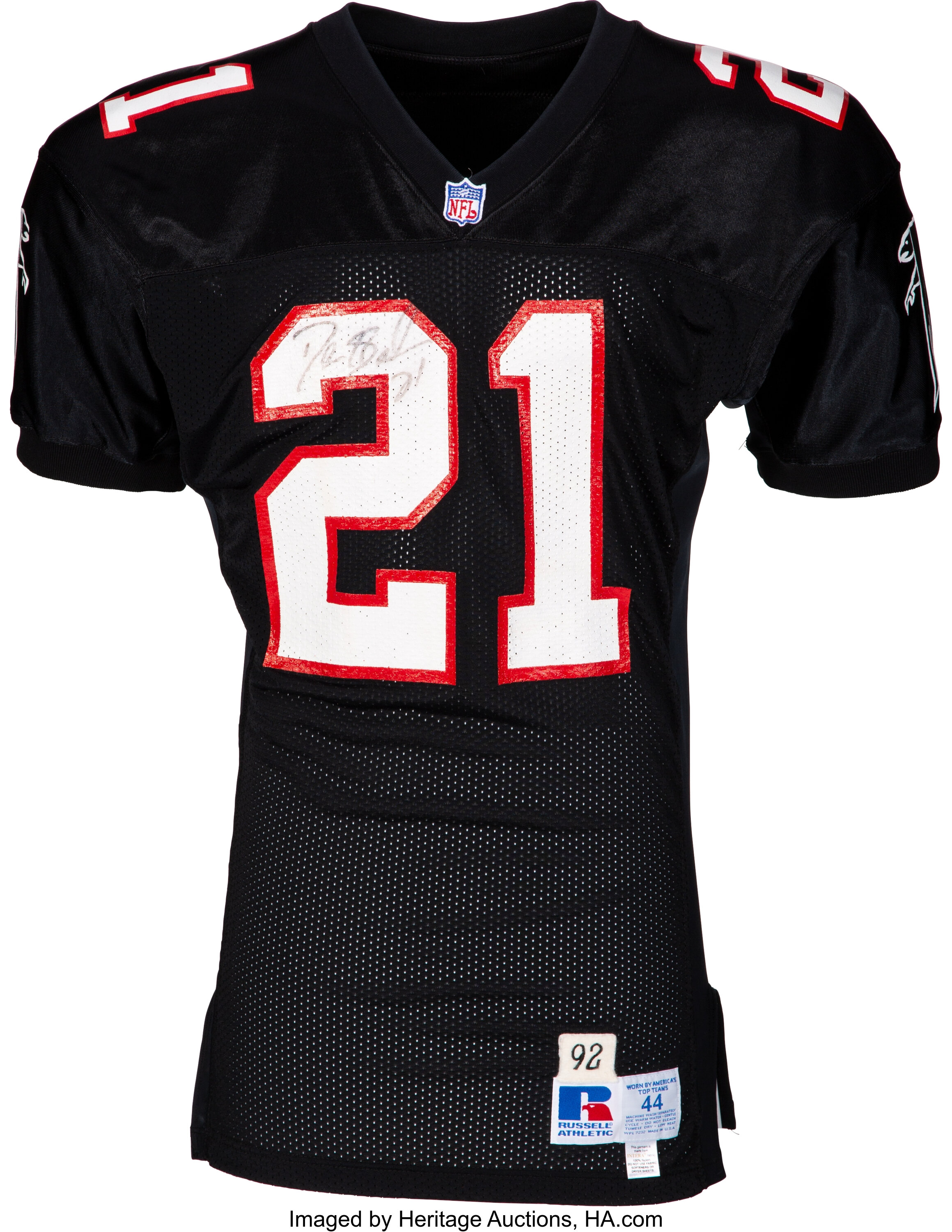 1990's Atlanta Falcons Football #21 Zabel Game Used Issued Jersey