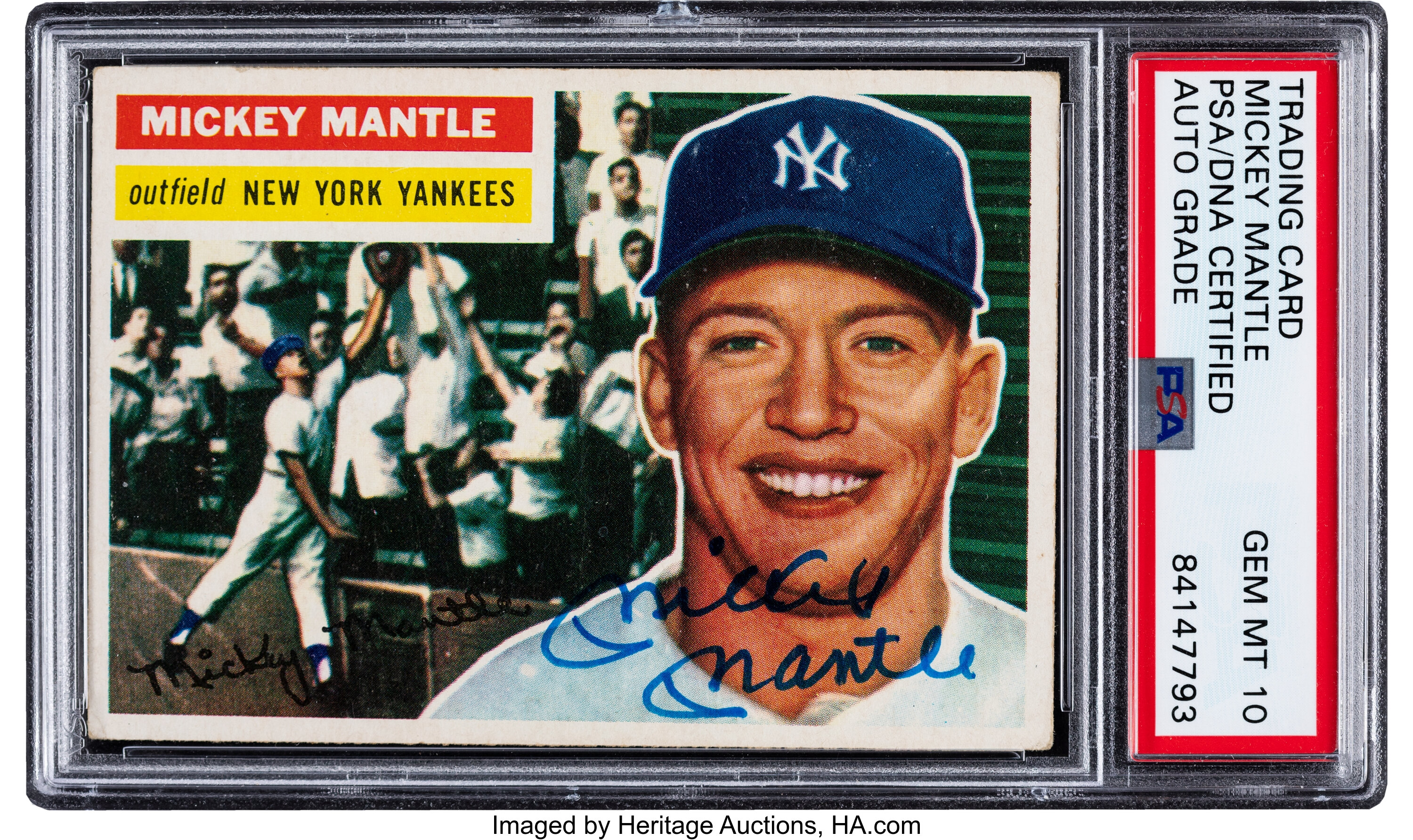 Sold at Auction: Mickey Mantle autographed 1953 Topps Baseball card  (PSA/DNA 9).