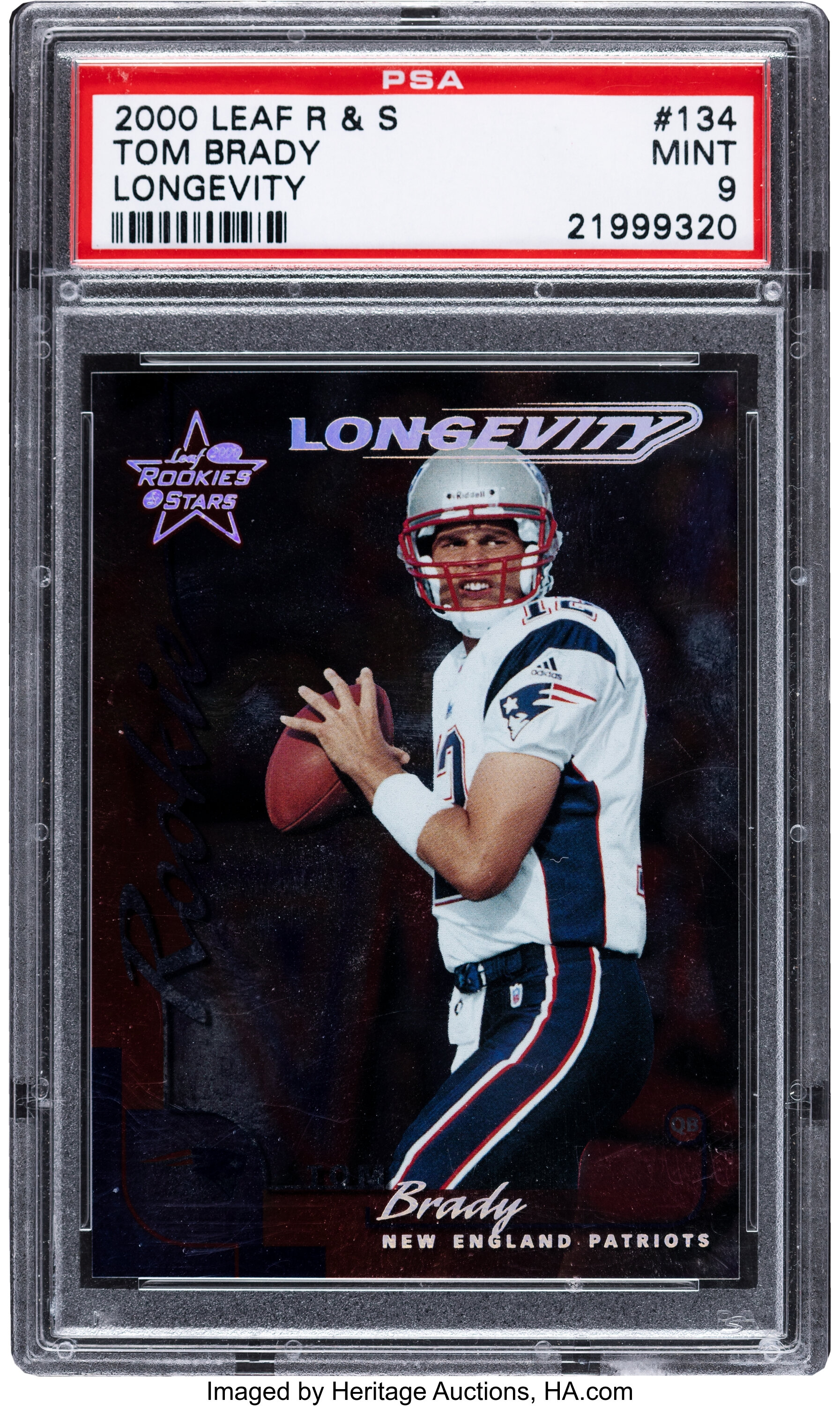 2000 Leaf Rookies & Stars Tom Brady Longevity #134 PSA Mint 9