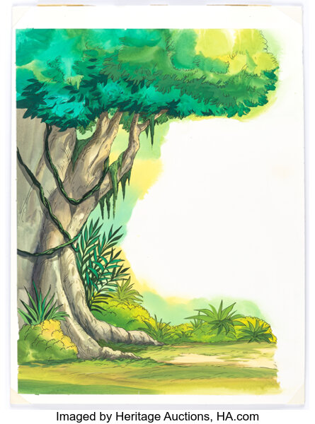 The Jungle Book Disney Childrens Book Background Paintings - 