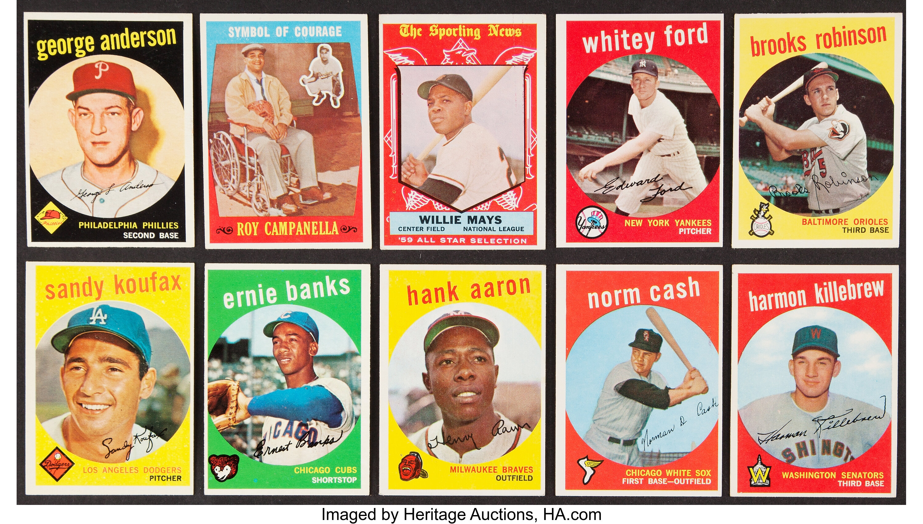 1959 Topps #350 Ernie Banks - EX-MT