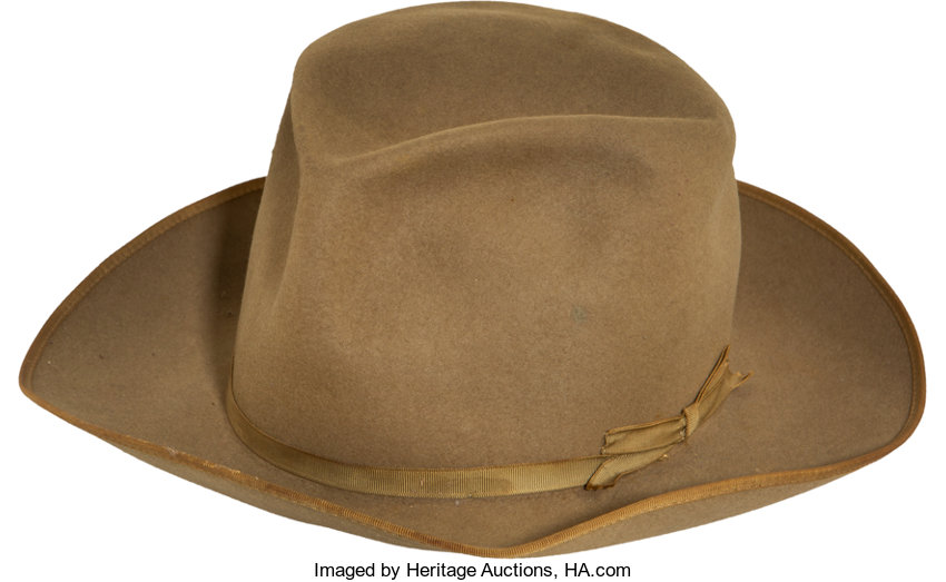 Circa 1961 Ty Cobb Owned and Worn Stetson Hat from The Ty Cobb