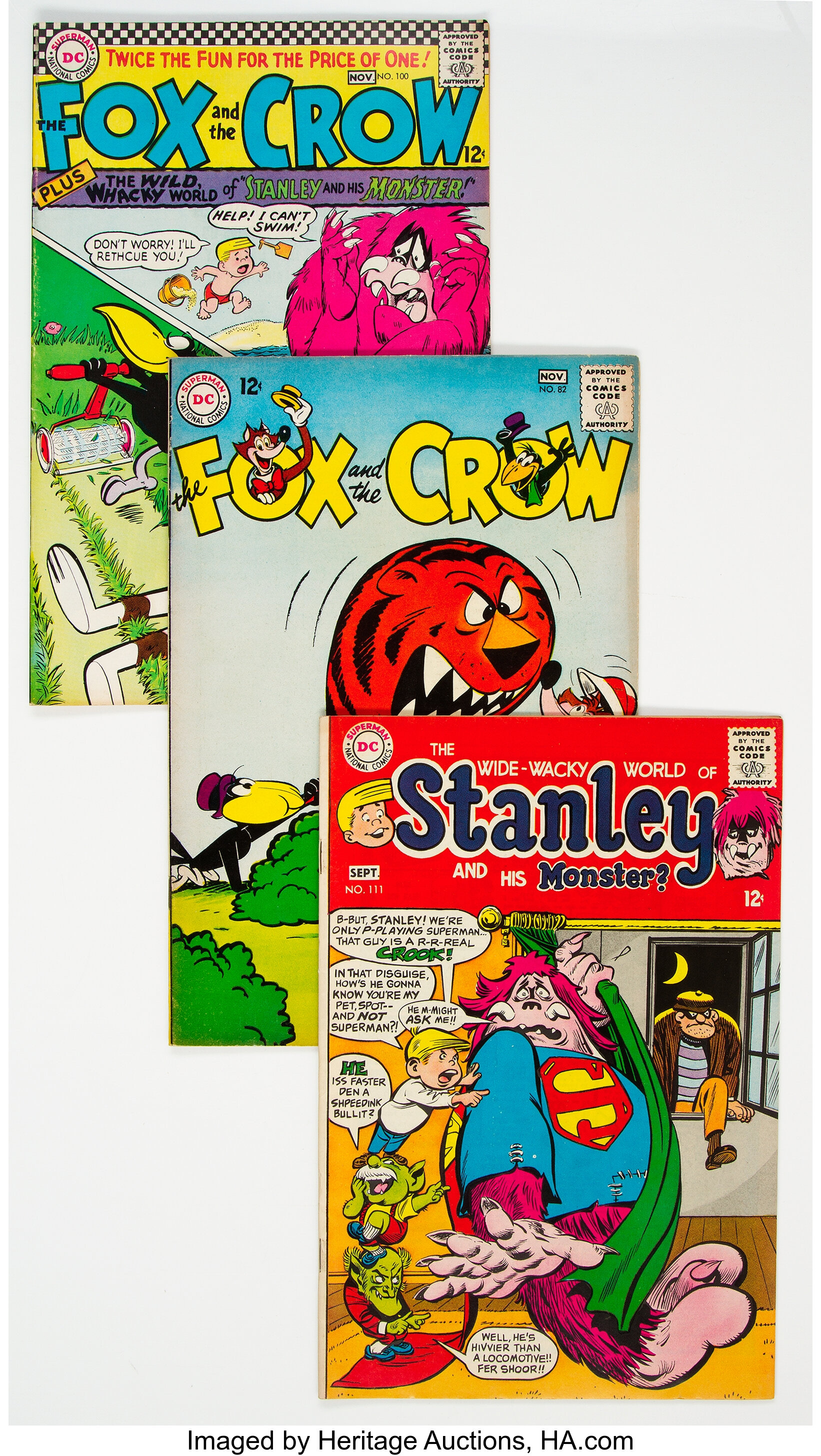 The Fox And The Crow Stanley And His Monster Group Of 32 Dc Lot Heritage Auctions