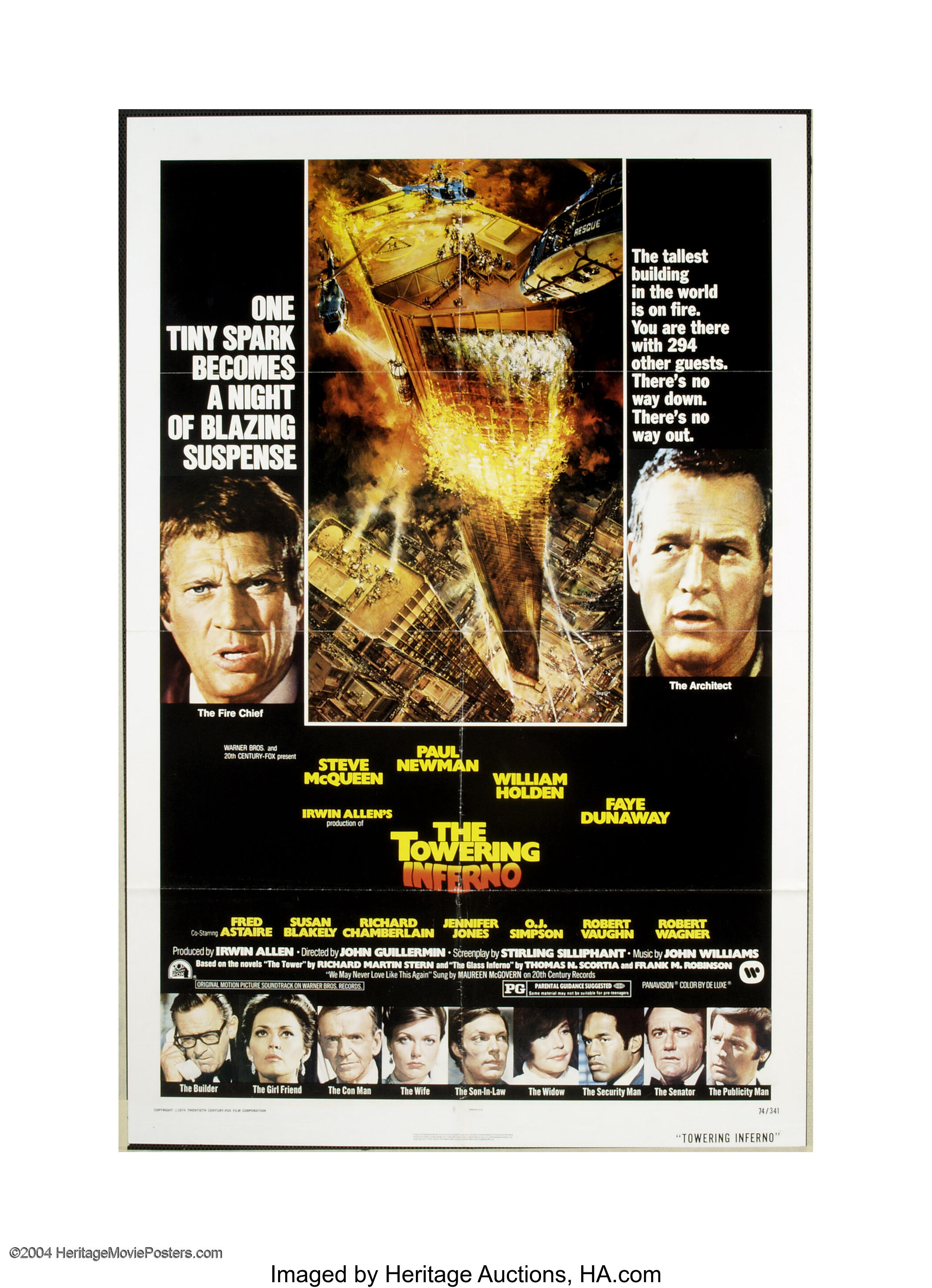 The Towering Inferno (20th Century Fox, 1974).... Movie Posters | Lot ...