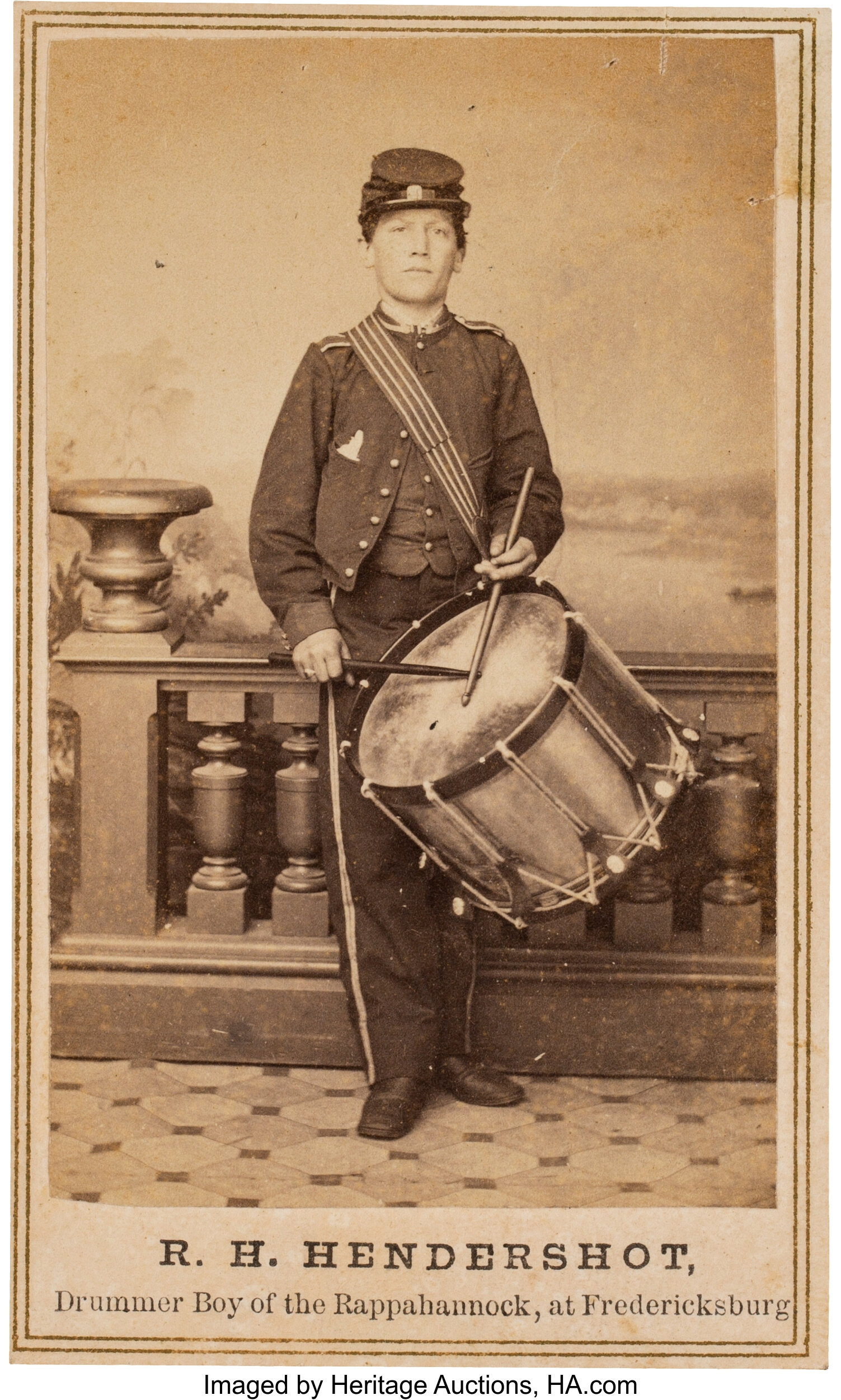 Drummer Boy Robert Hendershot Carte De Visite Photography Cdvs Lot Heritage Auctions