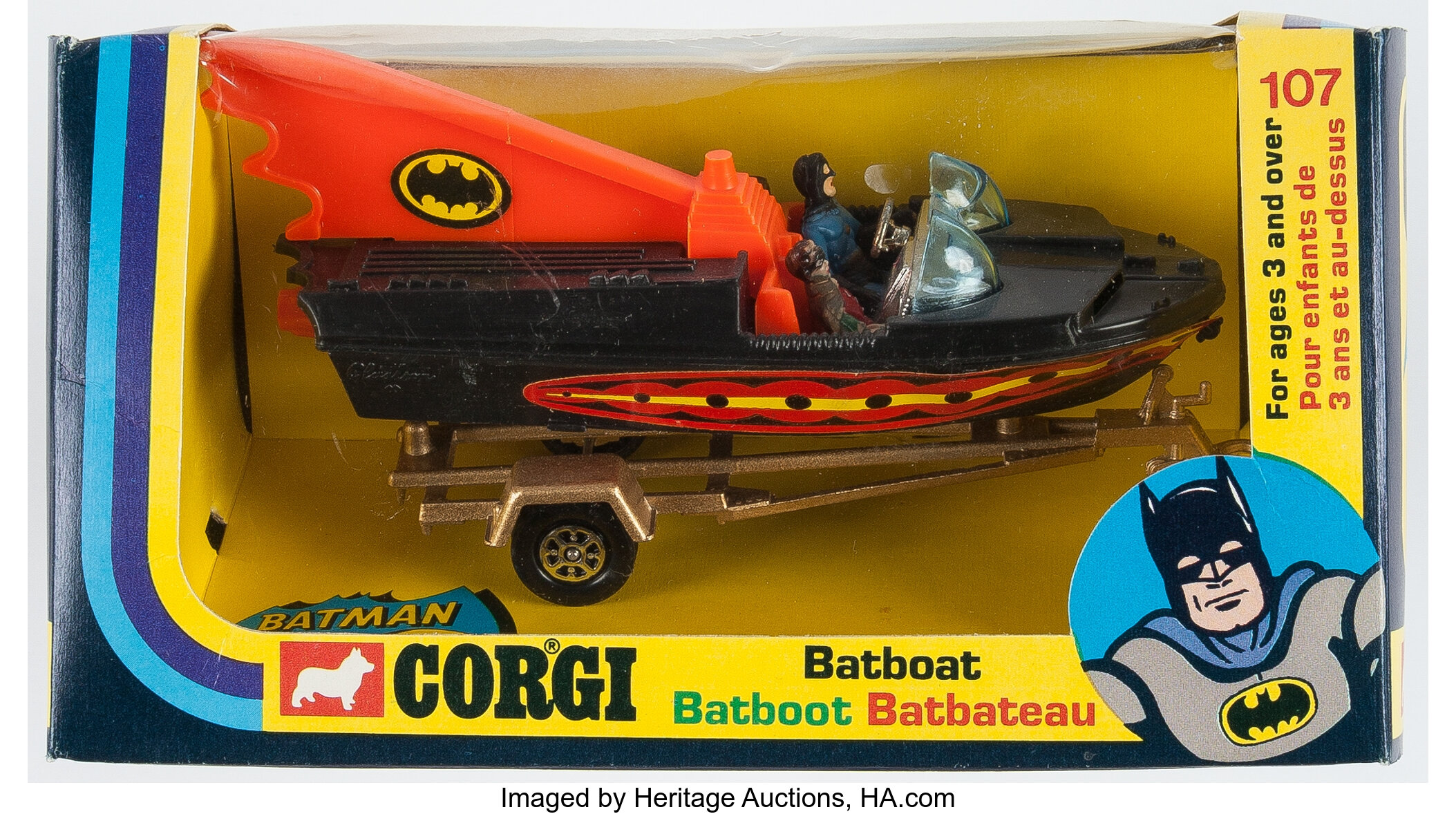 Details about   CORGI Product 107 BATBOAT AND TRAILER EMPTY REPRODUCTION BOX 