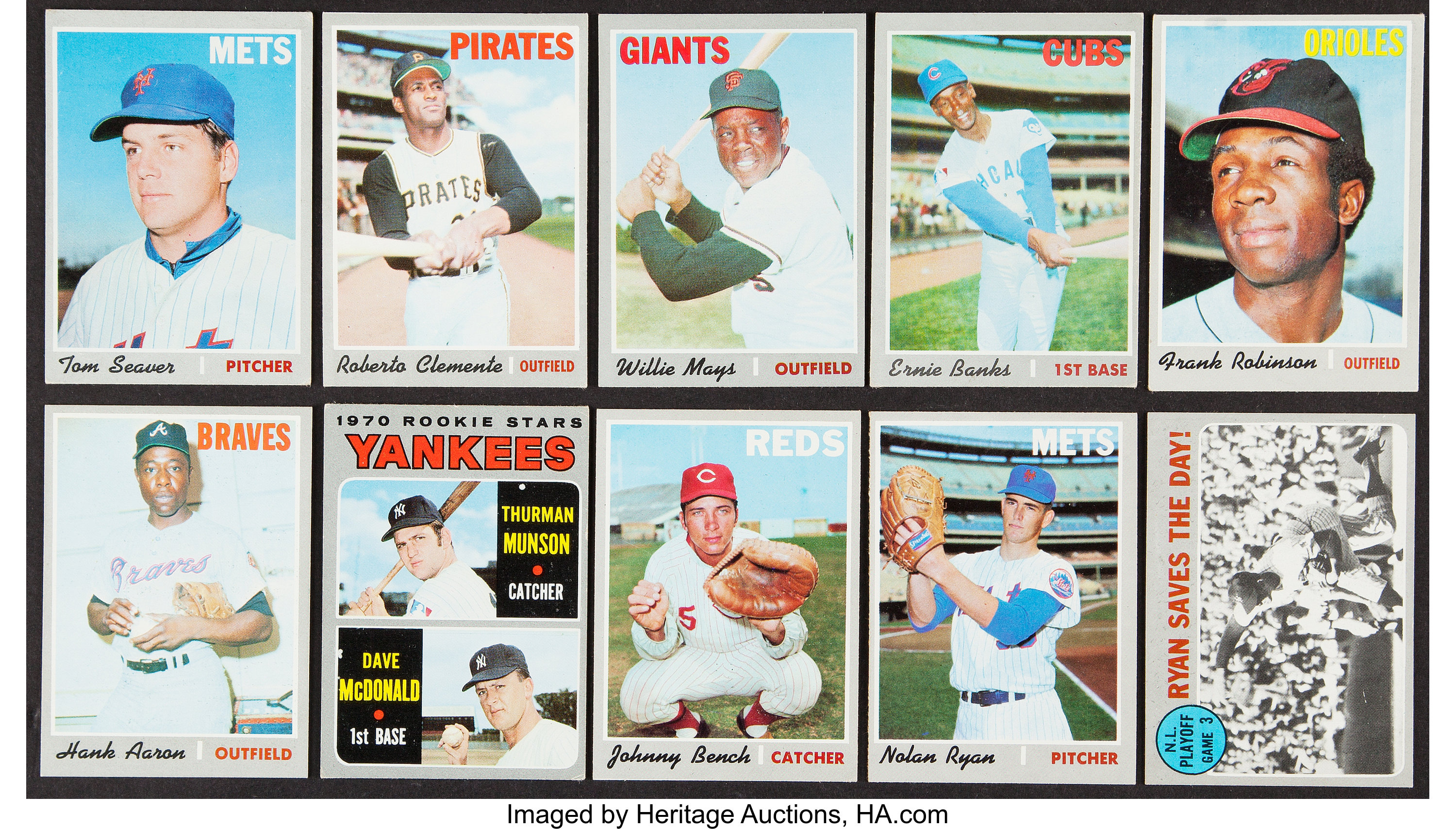 1970 Topps Baseball Set Higher grade Avg EXMT PSA 7 Munson Mays Banks Bench  Rose - TonyeTrade