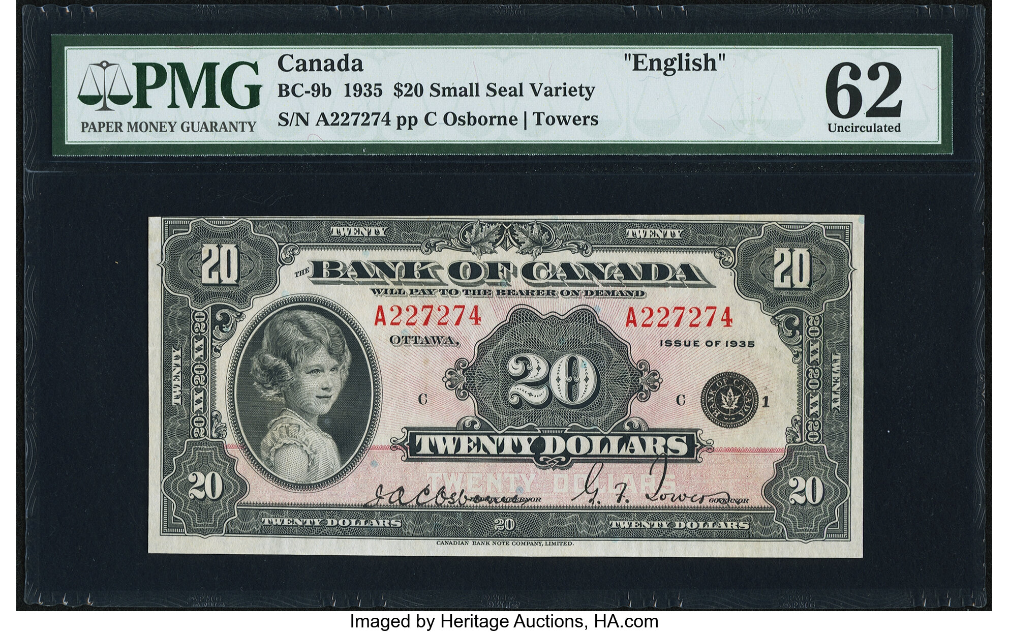 Canada Bank of Canada $20 1935 BC-9b 